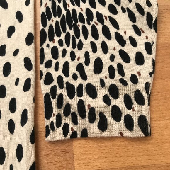 J. Crew Leopard Print Wool Sweater Animal Print Crew Neck - Picture 3 of 7